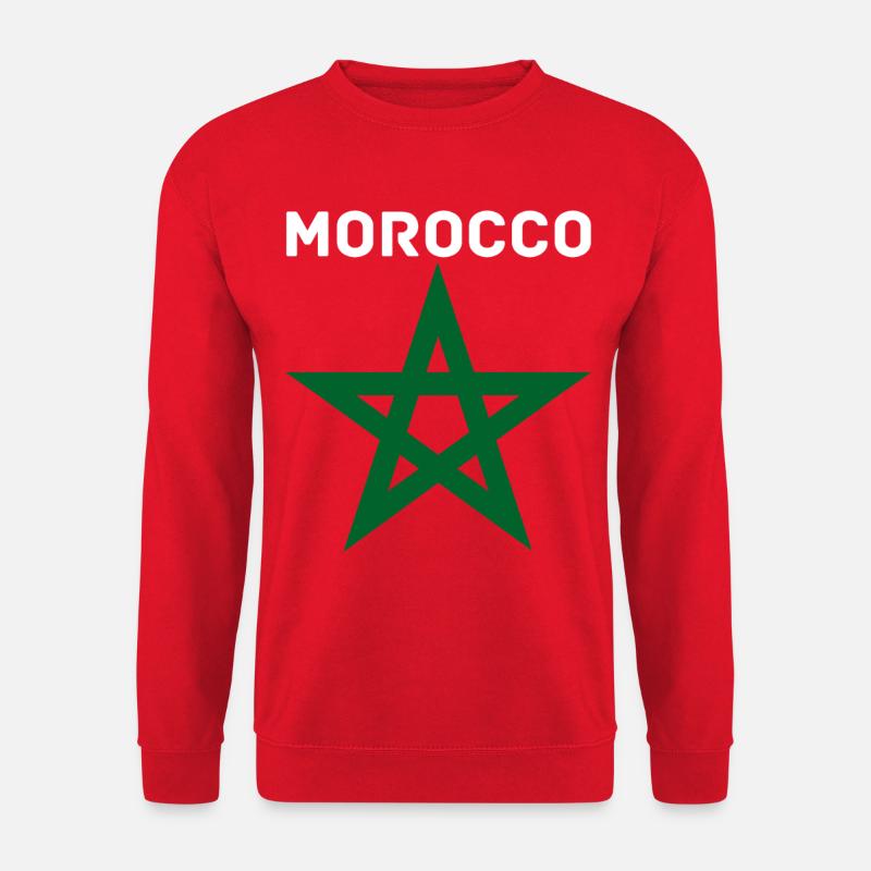 Marokko Grafik Lustig Marokko Nation Flagge Marokko - Unisex Pullover - Rot