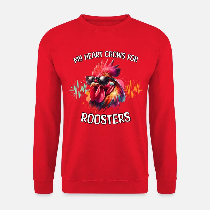 Hahn Herzlinie - Unisex Pullover - Rot