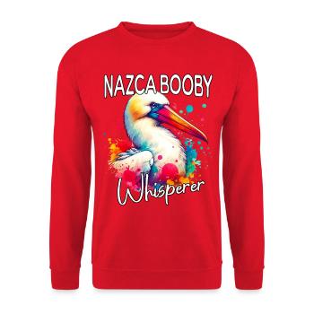 Nazca Booby Whisperer - Unisex Sweatshirt - red - Front - Alina (178cm) & Michal (187cm)