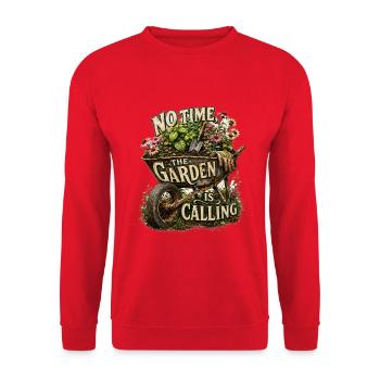 Le jardin appelle le jardinier en disant plantes de jardinage - Sweat-shirt Unisexe - rouge - Devant - Alina (178cm) & Michal (187cm)