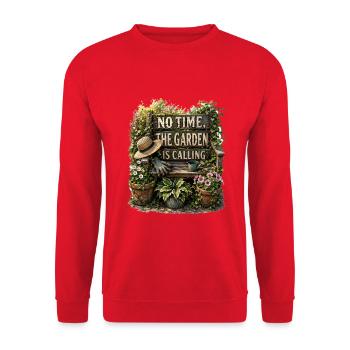 Le jardin appelle le jardinier en disant plantes de jardinage - Sweat-shirt Unisexe - rouge - Devant - Alina (178cm) & Michal (187cm)