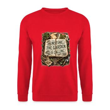 Le jardin appelle le jardinier en disant plantes de jardinage - Sweat-shirt Unisexe - rouge - Devant - Alina (178cm) & Michal (187cm)