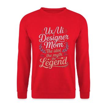 UX/UI Designer Mom The Idol The Myth Web Designer - Unisex Pullover - Rot - Vorne - Alina (178cm) & Michal (187cm)