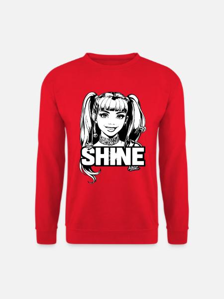 Shine Girl Mono Pop Art - Unisex Sweatshirt - red