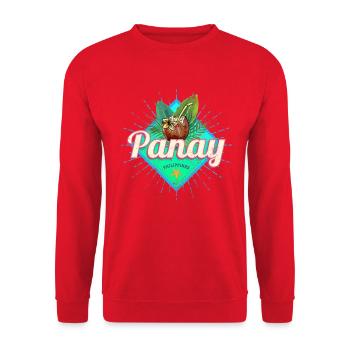Panay Philippines Vintage Island Filipino Souvenir - Unisex Sweatshirt - red - Front - Alina (178cm) & Michal (187cm)