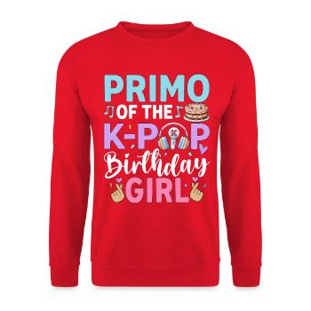 Prima of The K-Pop Birthday Girl - Unisex Pullover - Rot - Vorne - Alina (178cm) & Michal (187cm)