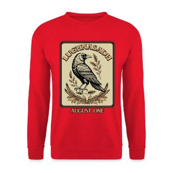 Lughnasadh August Lughnasa Lammas First Festival - Unisex Sweatshirt - red - Front - Alina (178cm) & Michal (187cm)