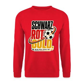 Schwarz Rot Gold Fußball 2026 - Unisex Sweatshirt - red - Front - Alina (178cm) & Michal (187cm)