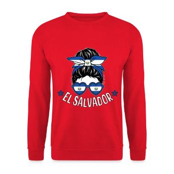 Fille salvadorienne Dame Salvadorienne - Sweat-shirt Unisexe - rouge - Devant - Alina (178cm) & Michal (187cm)