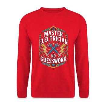 Master Electrician No Guesswork Wiring Specialist - Unisex Sweatshirt - red - Front - Alina (178cm) & Michal (187cm)