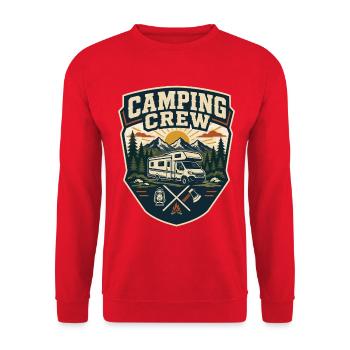 Camping Crew RV Mountains Aventure en plein air - Sweat-shirt Unisexe - rouge - Devant - Alina (178cm) & Michal (187cm)