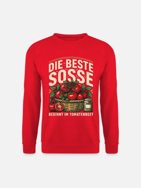 Tomatenbeet Die beste Sosse - Unisex Pullover - Rot