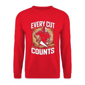 Ébéniste Chaque coupe compte Expert en meubles - Sweat-shirt Unisexe - rouge - Devant - Alina (178cm) & Michal (187cm)