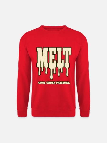 MELT – Kühl unter Druck | Humor über Stress - Unisex Pullover - Rot