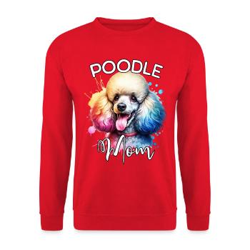 Poodle Mom - Unisex Sweatshirt - red - Front - Alina (178cm) & Michal (187cm)