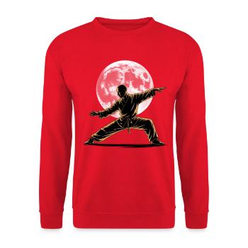 Tai Chi Zen Meditation – Chi Qigong Training - Unisex Sweatshirt - red - Front - Alina (178cm) & Michal (187cm)