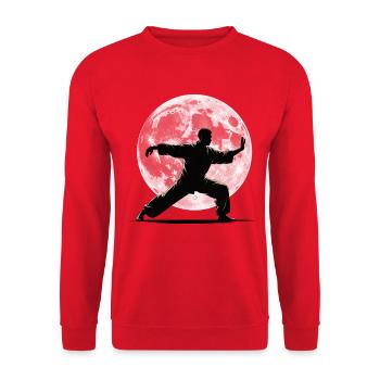 Méditation Zen du Tai Chi – Entraînement au Chi Qigong - Sweat-shirt Unisexe - rouge - Devant - Alina (178cm) & Michal (187cm)