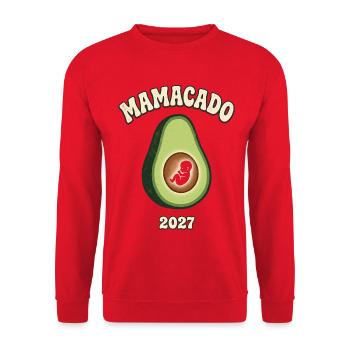 Mamacado 2027 Maman de bébé avocat - Sweat-shirt Unisexe - rouge - Devant - Alina (178cm) & Michal (187cm)