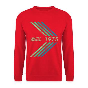 Édition limitée 1975 Sports masculins féminins d’anniversaire - Sweat-shirt Unisexe - rouge - Devant - Alina (178cm) & Michal (187cm)