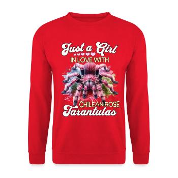 Girl Chile Tarantula - Unisex Sweatshirt - red - Front - Alina (178cm) & Michal (187cm)