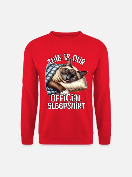 Siamkatze Schlafshirt - Unisex Pullover - Rot