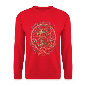 Berufstaucher Industrietaucher - Unisex Pullover - Rot - Vorne - Alina (178cm) & Michal (187cm)