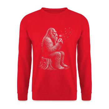 Bigfoot, dandelion, dandelion, nature lover - Unisex Sweatshirt - red - Front - Alina (178cm) & Michal (187cm)