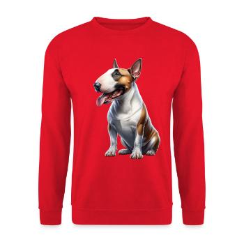 Bull terrier - Unisex Sweatshirt - red - Front - Alina (178cm) & Michal (187cm)