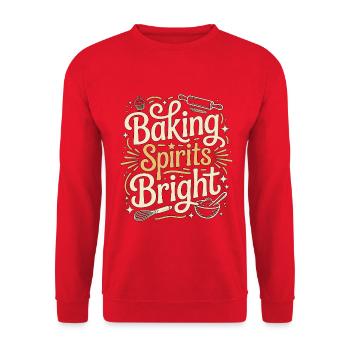 Chef de restaurant Baking Spirits Bright Chef - Sweat-shirt Unisexe - rouge - Devant - Alina (178cm) & Michal (187cm)