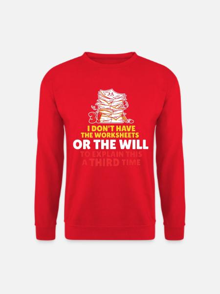 Gestapelte Arbeitsblätter – Trotz - Unisex Pullover - Rot