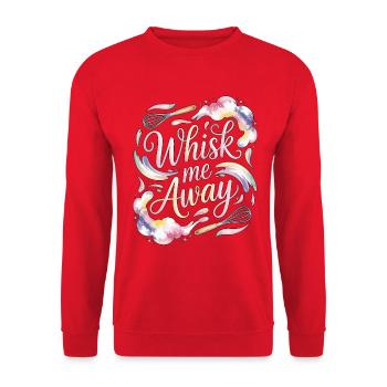 Restaurant Chef Whisk Me Away Professional Chef - Unisex Sweatshirt - red - Front - Alina (178cm) & Michal (187cm)