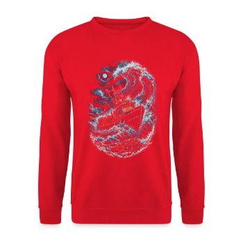 Alaska King Crab - Unisex Sweatshirt - red - Front - Alina (178cm) & Michal (187cm)