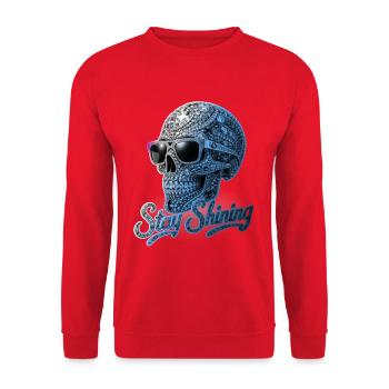 Crâne de diamant Stay Shining - Sweat-shirt Unisexe - rouge - Devant - Alina (178cm) & Michal (187cm)