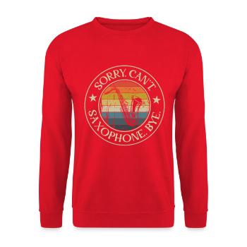 Saxophonist - I can't I have saxophone - Unisex Sweatshirt - red - Front - Alina (178cm) & Michal (187cm)
