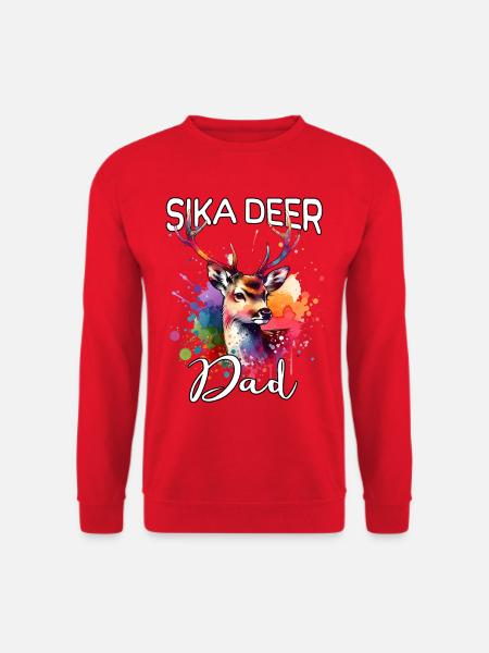 Sika deer dad - Unisex Sweatshirt - red