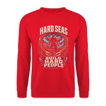 Le crabe royal d’Alaska Les mers dures forgent des gens durs - Sweat-shirt Unisexe - rouge - Devant - Alina (178cm) & Michal (187cm)