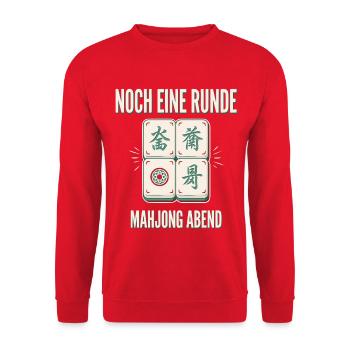 Noch eine Runde Mahjong Abend - Unisex Pullover - Rot - Vorne - Alina (178cm) & Michal (187cm)