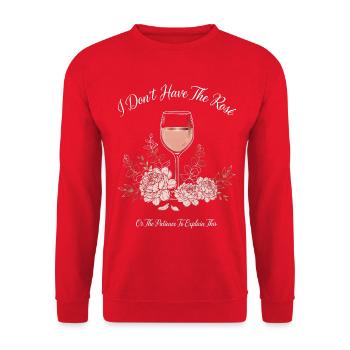 I Don't Have The Rose - Wine & Peonies - Unisex Sweatshirt - red - Front - Alina (178cm) & Michal (187cm)