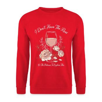 Wine Glass Floral Tease - Unisex Sweatshirt - red - Front - Alina (178cm) & Michal (187cm)