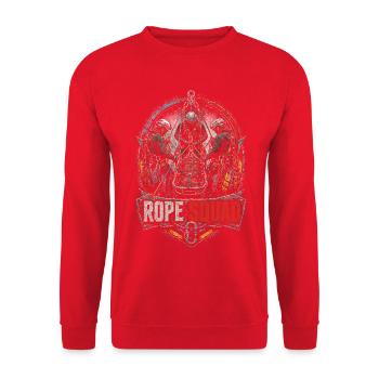 Industrial climbers at heights - Unisex Sweatshirt - red - Front - Alina (178cm) & Michal (187cm)