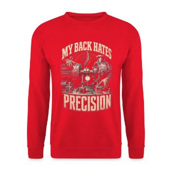 Assembleur de machines mécaniques industrielles - Sweat-shirt Unisexe - rouge - Devant - Alina (178cm) & Michal (187cm)