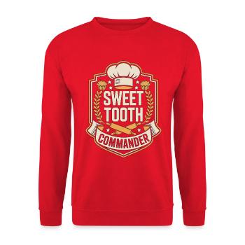 Pastry Chef Sweet Tooth Commander Pastry Artist - Unisex Sweatshirt - red - Front - Alina (178cm) & Michal (187cm)
