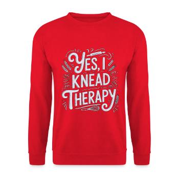 Pastry Chef Yes I Knead Therapy Executive Chef - Unisex Pullover - Rot - Vorne - Alina (178cm) & Michal (187cm)