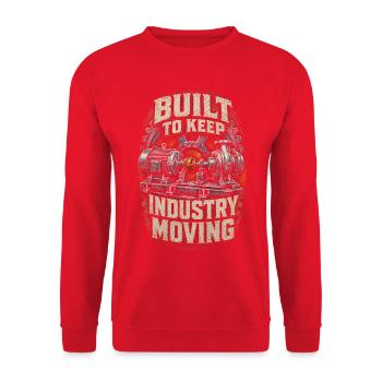 Industriemechaniker Maschinenmonteur - Unisex Pullover - Rot - Vorne - Alina (178cm) & Michal (187cm)