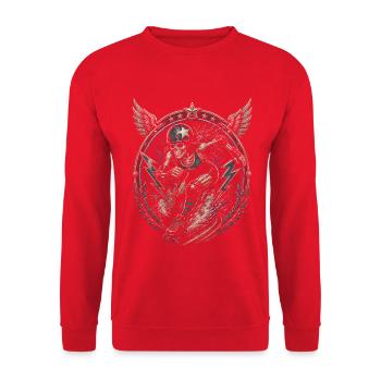 Roller Derby - Unisex Pullover - Rot - Vorne - Alina (178cm) & Michal (187cm)