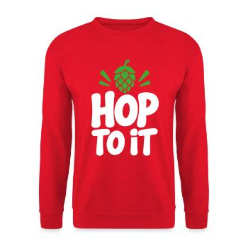 Bierfan Bierfreunde Bierliebhaber Geschenk - Unisex Pullover - Rot - Vorne - Alina (178cm) & Michal (187cm)