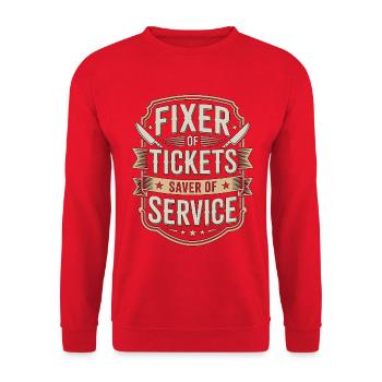 Sous Chef Fixer Of Tickets Culinary Professional - Unisex Pullover - Rot - Vorne - Alina (178cm) & Michal (187cm)