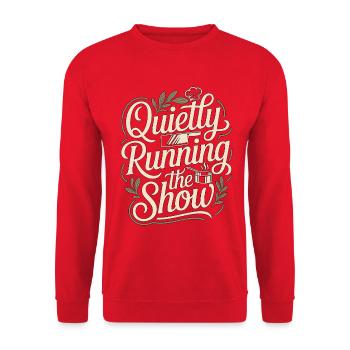 Sous Chef Quietly Running The Show Culinary Arts - Unisex Pullover - Rot - Vorne - Alina (178cm) & Michal (187cm)