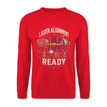 Industriemechaniker Laser Alignment Ready - Unisex Pullover - Rot - Vorne - Alina (178cm) & Michal (187cm)