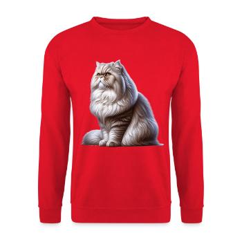 Perserkatze - Unisex Pullover - Rot - Vorne - Alina (178cm) & Michal (187cm)